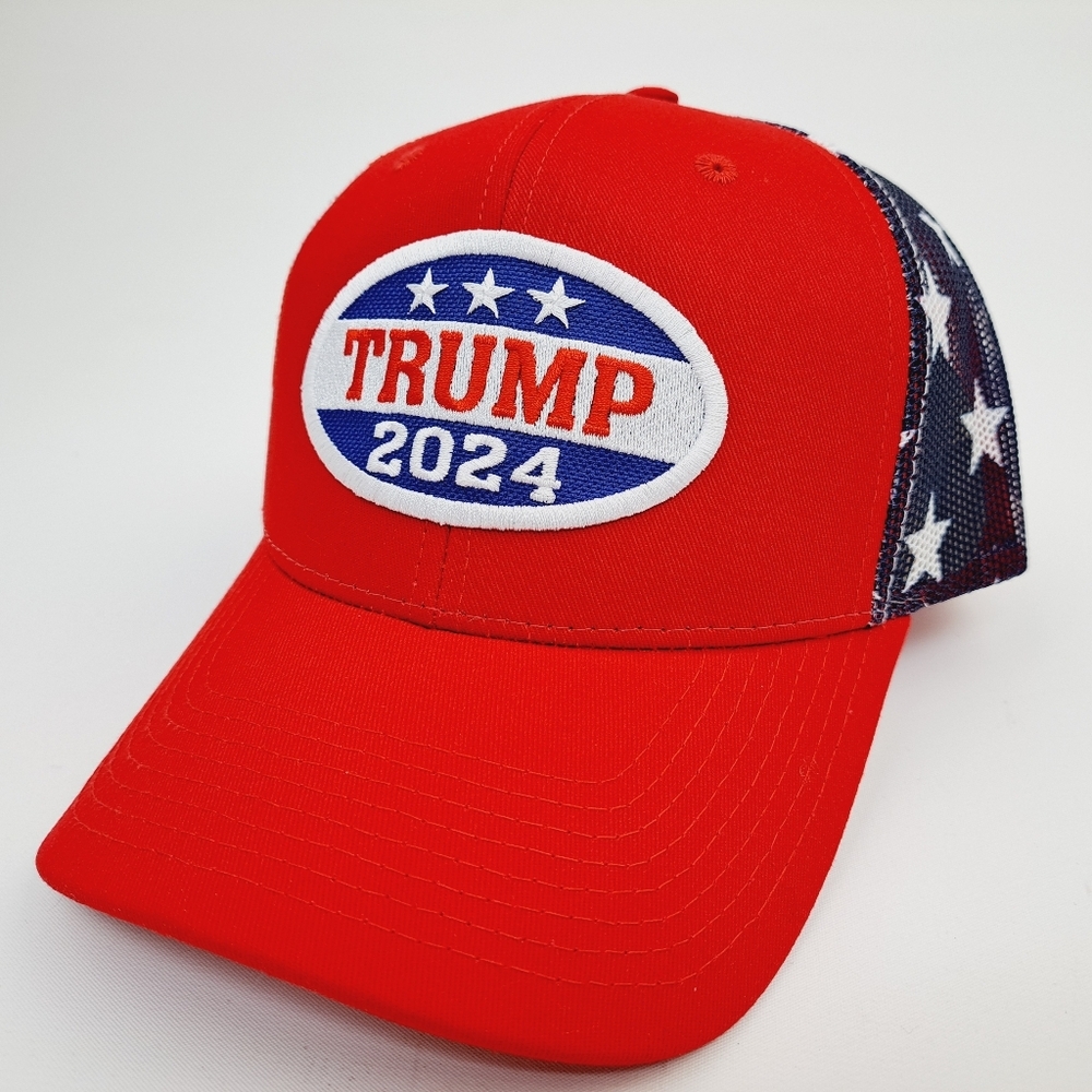 Trump Maga 2024 Richardson 112 Embroidered Patch Trucker Mesh Snapback C…